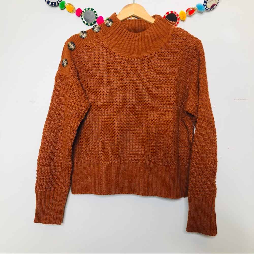 BOUTIQUE burnt orange knit sweater